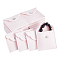 Velvet Jewelry Storage Bags, with Snap Buttons, Square, Misty Rose, 5.8x5.9x0.85cm