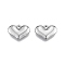 Non-Tarnish 201 Stainless Steel Pendants, Heart, Stainless Steel Color, 15x20.5x4mm, Hole: 1.8mm