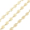 Brass Hollow Rhombus Link Chains, Cadmium Free & Nickel Free & Lead Free, Unwelded, with Spool, Real 18K Gold Plated, 11x5x0.5mm