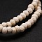 Faceted Rondelle Synthetic Turquoise Beads Strands, Dyed, White, 4x2mm, Hole: 1mm, about 166pcs/strand, 15.7 inch
