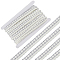 10 Yards Polyester Ribbon, with Imitation Leather, Clothes Accessories Decoration, Flat, White, 3/4 inch(20mm)