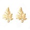 Brass Pendants, Rack Plating, Leaf, Golden, 23x14.5x1mm, Hole: 1mm