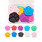Aluminum Pendants, Blank Tags, Dog Paw Prints, Mixed Color, 28.5x27x1mm, Hole: 3mm, 1pc/color, 10 colors, 10pcs/box