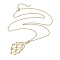 Stainless Steel Macrame Pouch Empty Stone Holder for Necklace Makings, Golden, 27.76 inch(70.5cm)