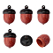 CHGCRAFT 5Pcs Wooden Acorn Box Pendant with Screw Cap Secret Canister for DIY Keychain Necklace Crafting Jewelry Making Car Pendant Decorations, Brown