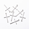 Tarnish Resistant 304 Stainless Steel Pendants, Cross, Stainless Steel Color, 16x9.5x0.8mm, Hole: 1mm