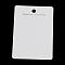 Cardboard Display Cards, Used For Necklaces and Earrings, Rectangle, Creamy White, 90x60x0.5mm, Hole: 6mm