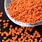 Glass Seed Beads, Opaque Colours Seed, Small Craft Beads for DIY Jewelry Making, Round, Dark Orange, 3mm, Hole:1mm, about 666pcs/30g