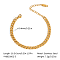 5.4MM Stainless Steel Curb Chain Bracelets for Unisex, Golden, 6-1/2 inch(16.5cm)