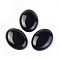 Natural Dyed & Heated Black Agate Cabochons, Oval, 40x30x6~8mm