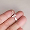 Anti-Tarnish 304 Stainless Steel Religion Ankh Cross Links Connector Charms, Stainless Steel Color, 25x10mm