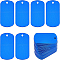 BENECREAT 30 Packs Blue Shield Shape Stamping Blanks with 3.5mm Hole Aluminum Blank Pendants for DIY Decorative Craft Pet Dog ID Tags,50x29mm/1.97x1.14inch