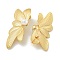 Ion Plating(IP) 304 Stainless Steel & ABS Plastic Pearl Stud Earrings, Polished, Flower, Golden, 60x25mm