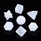 Natural Quartz Crystal Beads, Rock Crystal Beads, No Hole/Undrilled, Chakra Style, for Wire Wrapped Pendant Making, 3D Shape, Round & Cube & Triangle & Merkaba Star & Bicone & Octagon & Polygon, 13.5~21x13.5~22x13.5~20mm