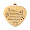 PVD Vacuum Plating 201 Stainless Steel Pendants, Family Theme Message Charms, Heart with Word Charms, Real 18K Gold Plated, 30.5x29x2mm, Hole: 3mm