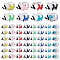 80Pcs 8 Colors CCB Plastic European Beads, with Enamel, Large Hole Beads, Silver, Elephant, Mixed Color, 10x15x9mm, Hole: 5mm, 10pcs/color