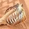 Fashion Tri-color 304 Stainless Steel Buddhist Bangle Sets, Multi-color, 2-5/8 inch(6.8cm), 7pcs/set