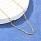 Brass Cable Chain Necklaces, Long-Lasting Plated, Real 18K Gold Plated, 15.75 inch(40cm)