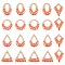 Eco-Friendly Iron Enamel Pendants, Cadmium Free & Lead Free, Mixed Shapes, Tomato, 20pcs/box