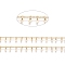 Brass Handmade Curb Chains, with Charms, with Spool, Long-Lasting Plated, Soldered, Real 18K Gold Plated, 1.5x1.2x0.3mm, 6x2x2mm, about 32.8 Feet(10m)/roll