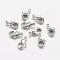 Brass Lobster Claw Clasps, Parrot Trigger Clasps, Cadmium Free & Nickel Free & Lead Free, Platinum, 10x5x3mm, Hole: 1mm
