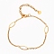 304 Stainless Steel Cable Chain Anklets, with Horse Eye Links and Lobster Claw Clasps, Golden, 9-1/8 inch(23cm)