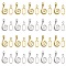 20Pcs 2 Colors Tibetan Style Alloy Hook and Eye Clasps, for Jewelry Making Findings, Antique Silver & Antique Golden, Vortex: 25.5x13.5x1.5mm, Hole: 2mm, Oval: 16.5x6x1mm, Hole: 2mm, 10pcs/color