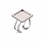 Non-Tarnish 201 Stainless Steel Cuff Pad Ring Settings, Laser Cut, Square, Stainless Steel Color, Tray: 14x14mm, US Size 7 1/4(17.5)~US Size 8(18mm)