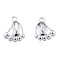 Brass Charms, Cadmium Free & Nickel Free & Lead Free, Baby Foot, Platinum, 11x8.5x3.5mm, Hole: 1.2mm