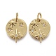 Латунные микропаве прозрачные кубические циркониевые подвески KK-F821-28G-1