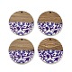 Печатные подвески из смолы и дерева WOOD-F012-02-3