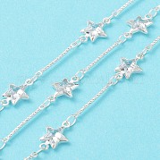 Цепочка из стеклянных звезд и латунных звеньев KK-C031-01S
