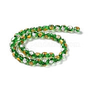 Ручной работы золотые и серебряные бусины Lampwork фольги GLAA-G107-07B-03