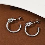 Серьги-гвоздики с узелками из нержавеющей стали 304 EJEW-S272-04P