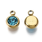 Подвески из нержавеющей стали со стразами STAS-S068-12G