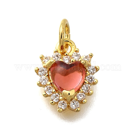 Кубический цирконий из латуни со стеклянными подвесками KK-D295-28G-02-1
