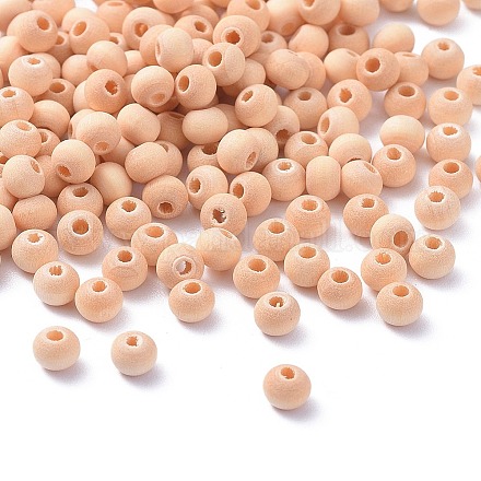 Круглые незаконченные деревянные бусы X-WOOD-Q008-4mm-LF-1