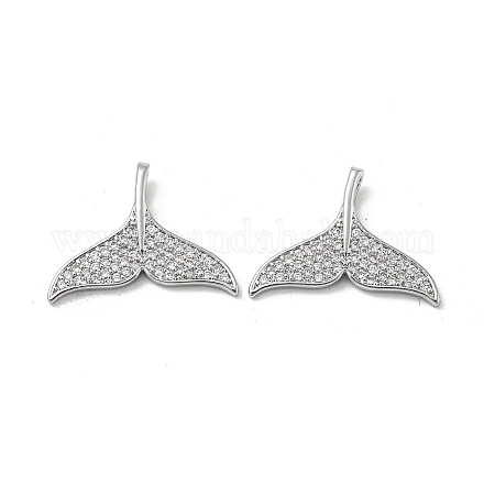 Латунные микропаве прозрачные подвески с фианитом KK-H460-35P-1