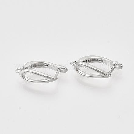 Латунные серьги-кольца с застежкой сзади KK-T048-020P-NF-1