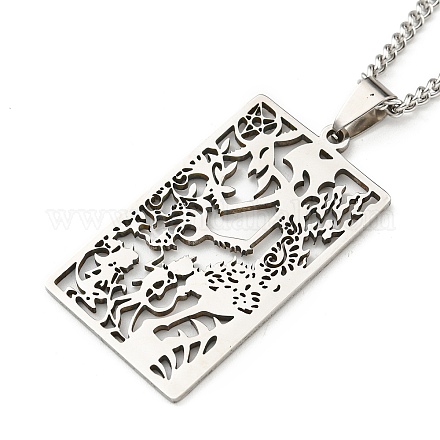 Не тускнеющие подвески из нержавеющей стали 304 NJEW-L118-02P-02-1
