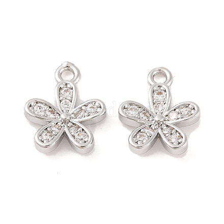Латунные микропаве прозрачные подвески с фианитом KK-S389-12P-1