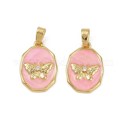 Латунные микро проложить кубического циркония подвески KK-C093-05G-02-1