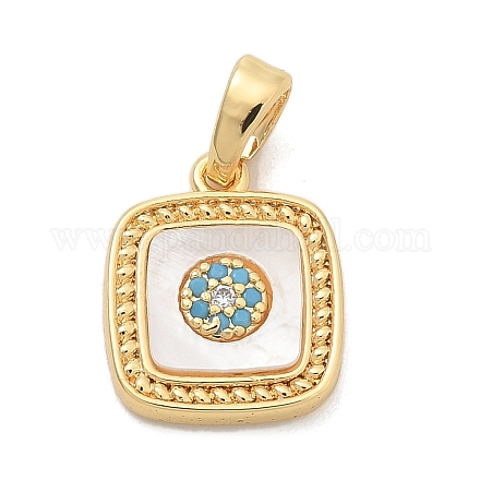 Подвески из латуни с микропаве из циркония KK-M303-01G-08-1