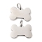 Non-Tarnish 304 Stainless Steel Pendants, with Jump Ring, Bone Charm, Stainless Steel Color, 10x15x1.4mm, Hole: 3.2mm