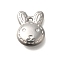 Anti-Tarnish 304 Stainless Steel Pendants, Rabbit Head Charm, Stainless Steel Color, 16.5x12.5x4.5mm, Hole: 1.8mm