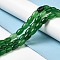 Natural Dyed White Jade Beads Strands, Oval, Dark Green, 11.5~12x7.5~8mm, Hole: 0.8mm, about 29~32pcs/strand, 12.99''~15.16''(33~38.5cm)