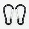 Aluminum Rock Climbing Carabiners, Key Clasps, Quick Links, Black, 50x24x4mm