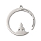 Non-Tarnish 201 Stainless Steel Pendants, Vinyasa, Stainless Steel Color, 30.5x28x1mm, Hole: 1.6mm