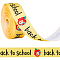 10 Yards Back To School Theme Polyester Grosgrain Ribbon, Printed Ribbon for Garment Accessories, Gift Wrapping, Gold, 7/8 inch(22mm)
