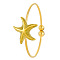 Ocean Theme Alloy and 201 Stainless Steel Cuff Toe Rings, Golden, Starfish, Inner Diameter: 17mm